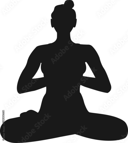 Silhouette of yoga person
