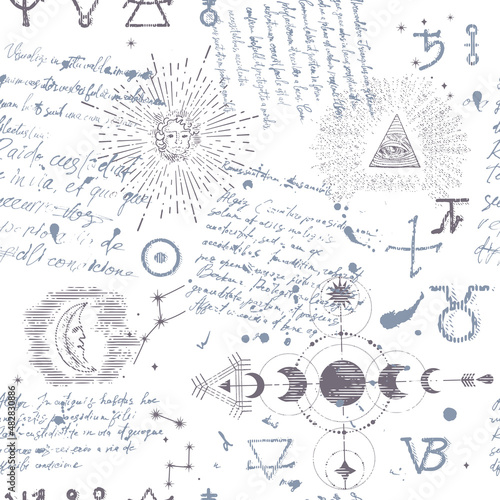 A pattern with an esoteric manuscript