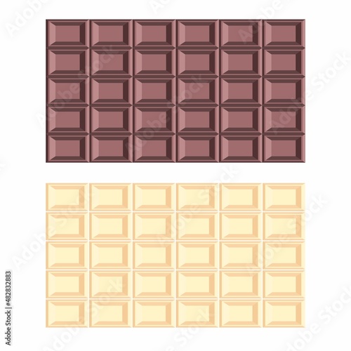 chocolate bar isolated on white ＇