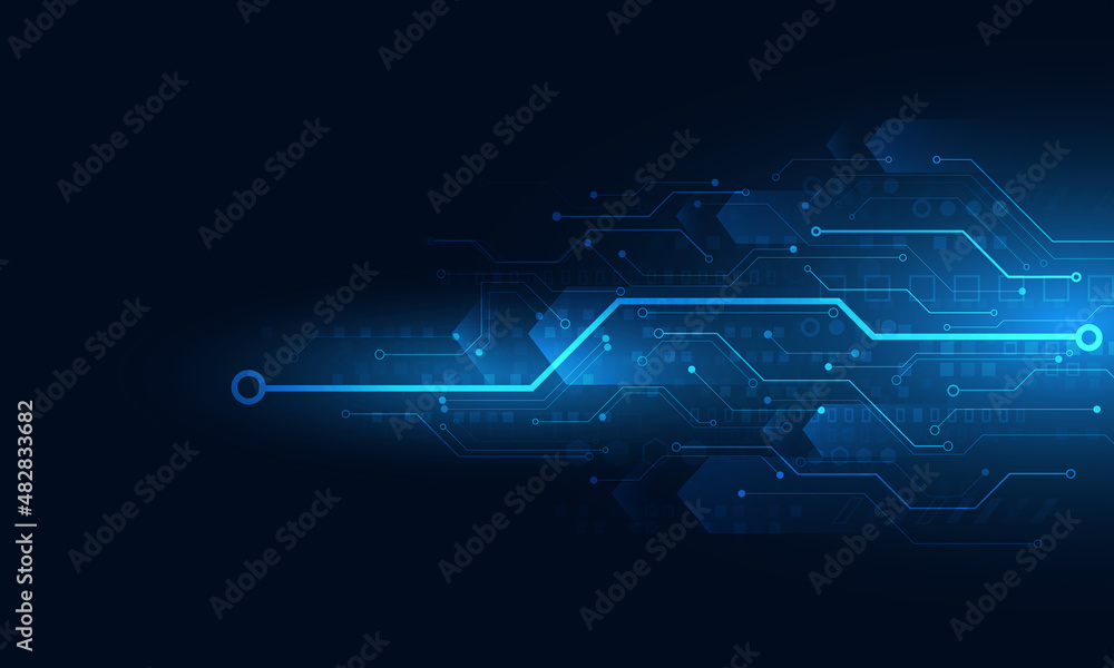 Hi technology line.Circuit board design background with dark blue. Hi technology line.Circuit board design background with dark blue.