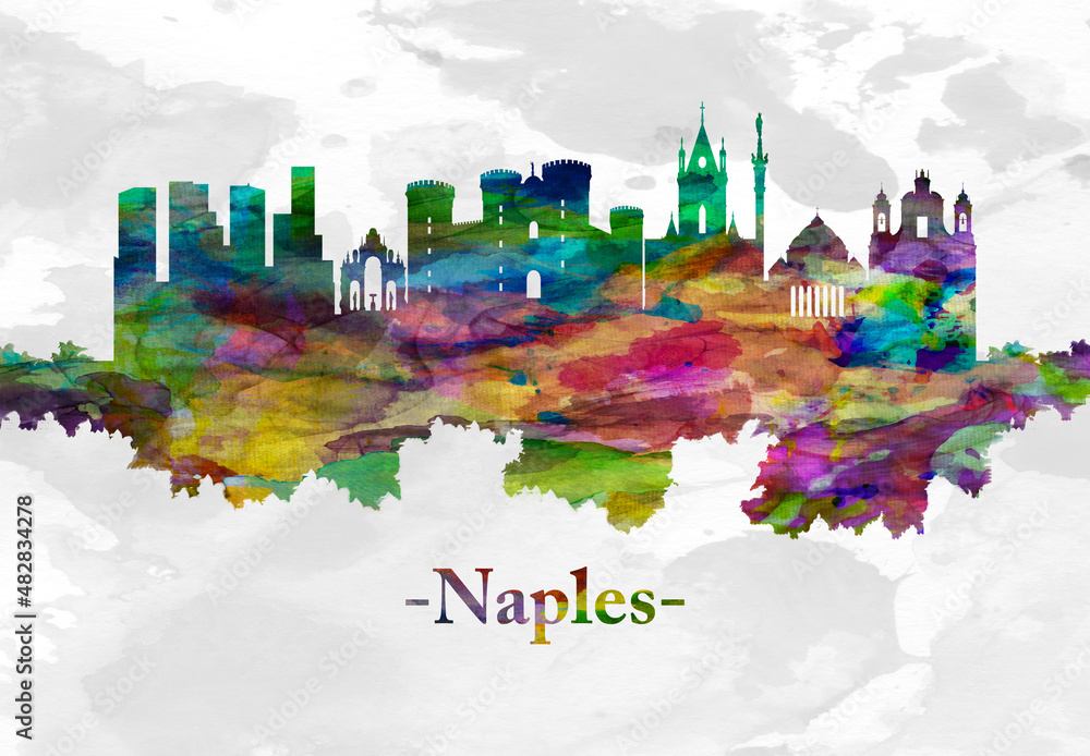 Obraz premium Naples Italy skyline