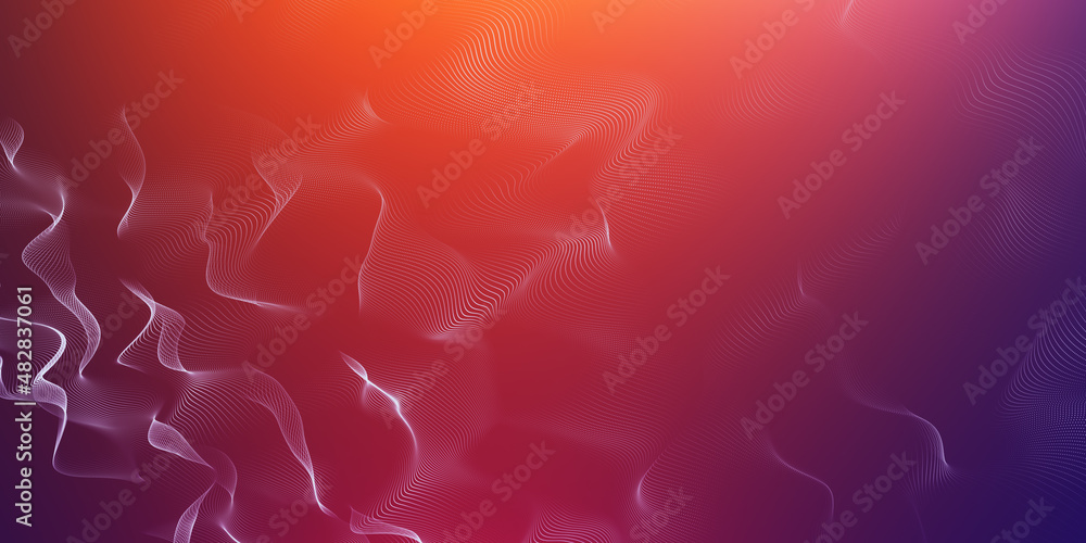 Abstract colorful digital particles wave with bokeh and light background, 3d render wave line dot background, line wave light glowing effect particular background. landing page Abstract colorful digital particles wave with bokeh and light background, 3d render wave line dot background, line wave light glowing effect particular background. landing page