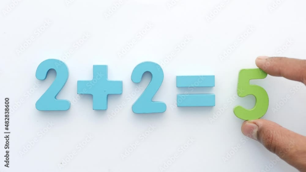 Mistake in math formula on white paper education concept Mistake in math formula on white paper education concept