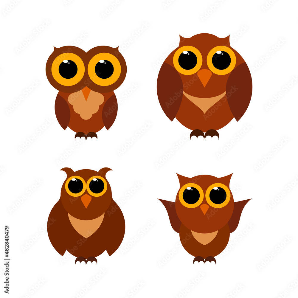 Owl. Vector outline illustration isolated on white background. Decoration for greeting cards, posters, flyers, prints for clothes. Owl. Vector outline illustration isolated on white background. Decoration for greeting cards, posters, flyers, prints for clothes.