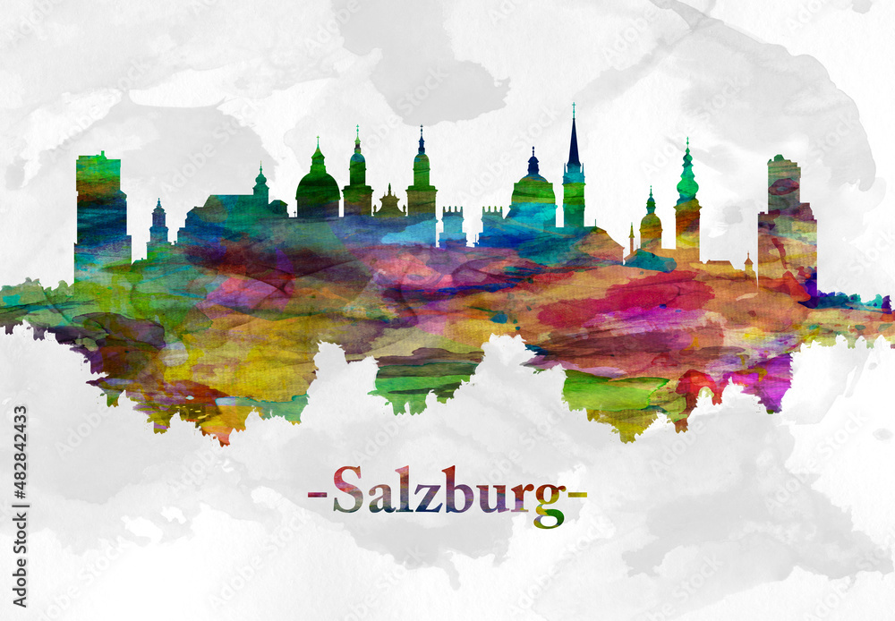Fototapeta premium Salzburg Austria skyline
