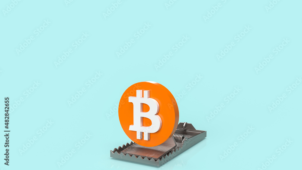 The bitcoin symbol and trap for crypto currency or business concept 3d rendering The bitcoin symbol and trap for crypto currency or business concept 3d rendering