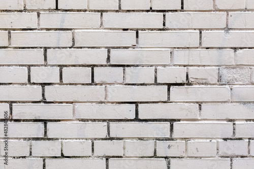 Close-Up Of white brick wall