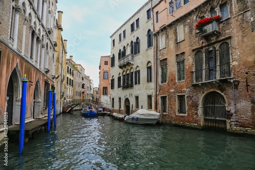 The buildings on canal, Venice.