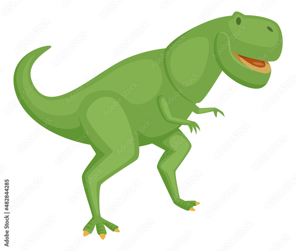 Green dinosaur. Cute dino toy for kid. Ancient animal figure Green dinosaur. Cute dino toy for kid. Ancient animal figure
