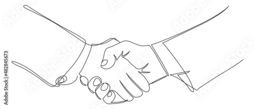 Handshake icon. Sketch style hand gesture of agreement