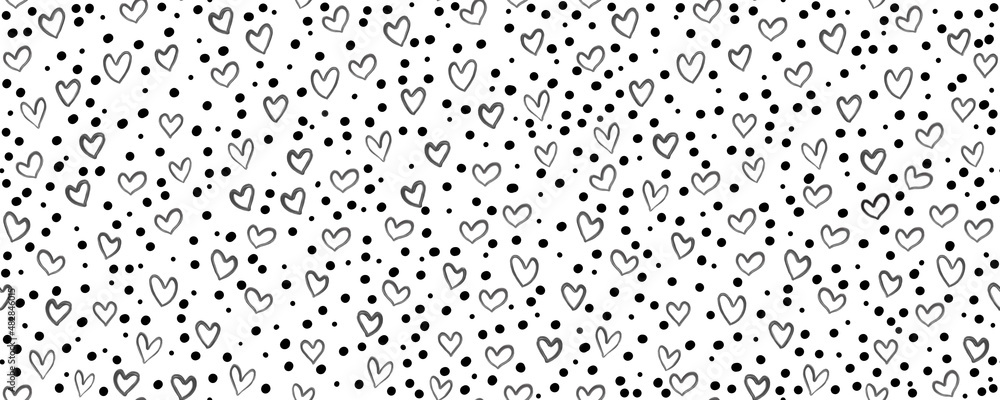 seamless background with hearts drawing seamless background with hearts drawing