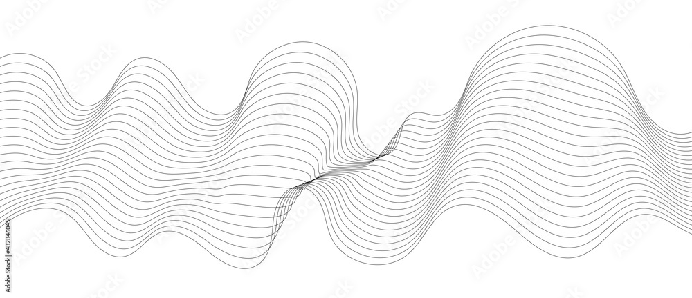 Wave of lines. Smooth wave. Abstract background. Vector illustration Wave of lines. Smooth wave. Abstract background. Vector illustration