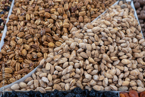 Dried fruits and nuts on lo...