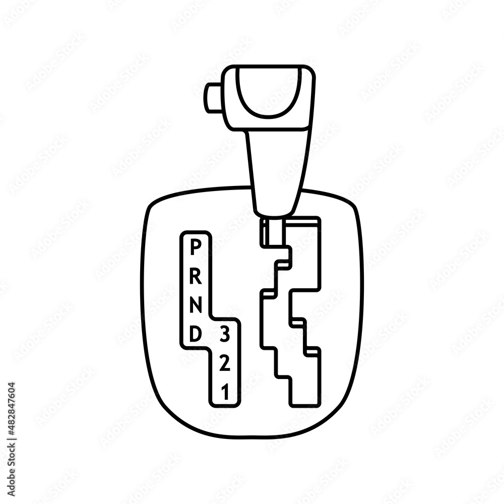 Vector illustration of a manual transmission. Car device. Simple style Vector illustration of a manual transmission. Car device. Simple style