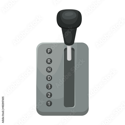 Vector illustration of a manual transmission. Car device. Simple style
