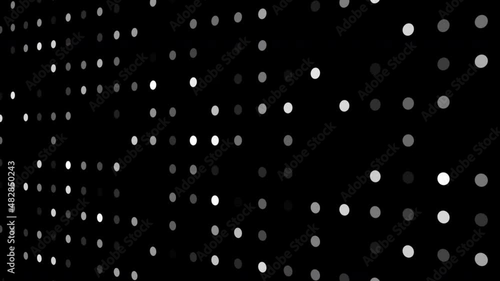 Dots pattern background randomly blinking and moving to lateral direction (seamless loop) Dots pattern background randomly blinking and moving to lateral direction (seamless loop)