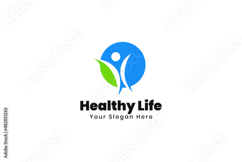 Healthy Life people logo design vector Free Download Healthy Life people logo design vector - GFXLoad