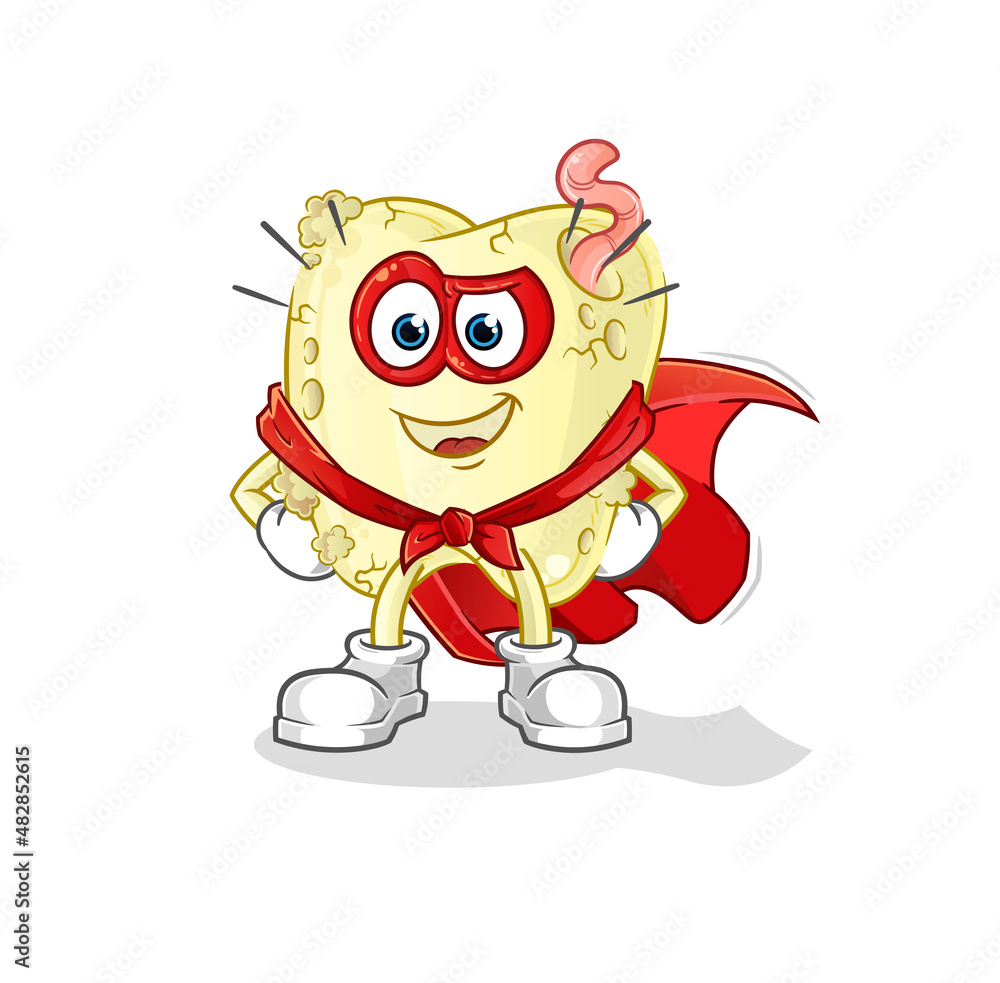 Fototapeta premium tooth decay heroes vector. cartoon character
