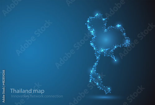 Thailand map connection network innovation