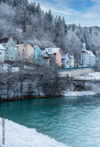small house on the river Füssen Germany 