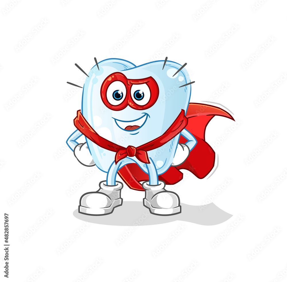 tooth heroes vector. cartoon character tooth heroes vector. cartoon character