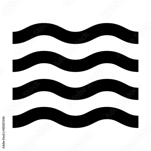 Waves Icon, Wave Icon, Shake Line Icon

