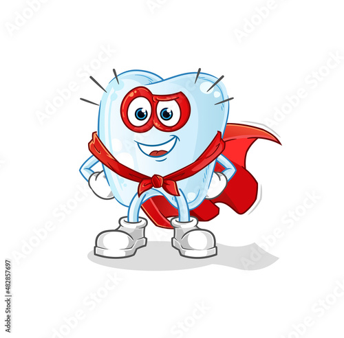 tooth heroes vector. cartoon character