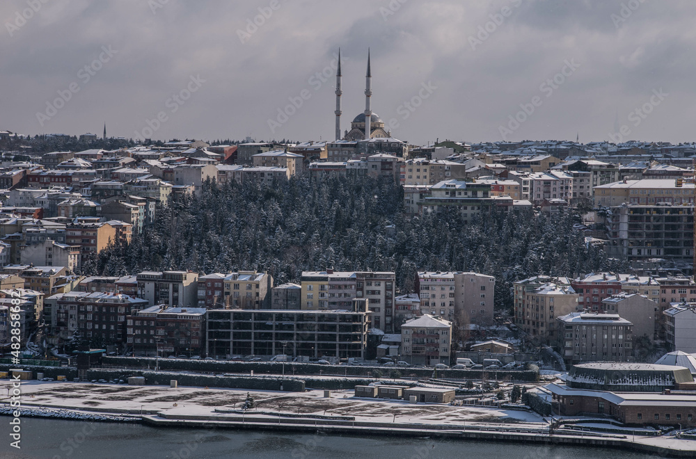 istanbul city snow winter panorama nature istanbul city snow winter panorama nature