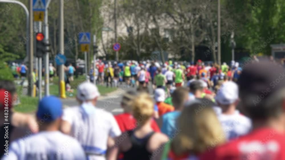 Marathon runners in 4K slow motion 60fps Marathon runners in 4K slow motion 60fps