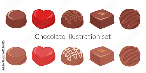 チョコレートのイラストセット