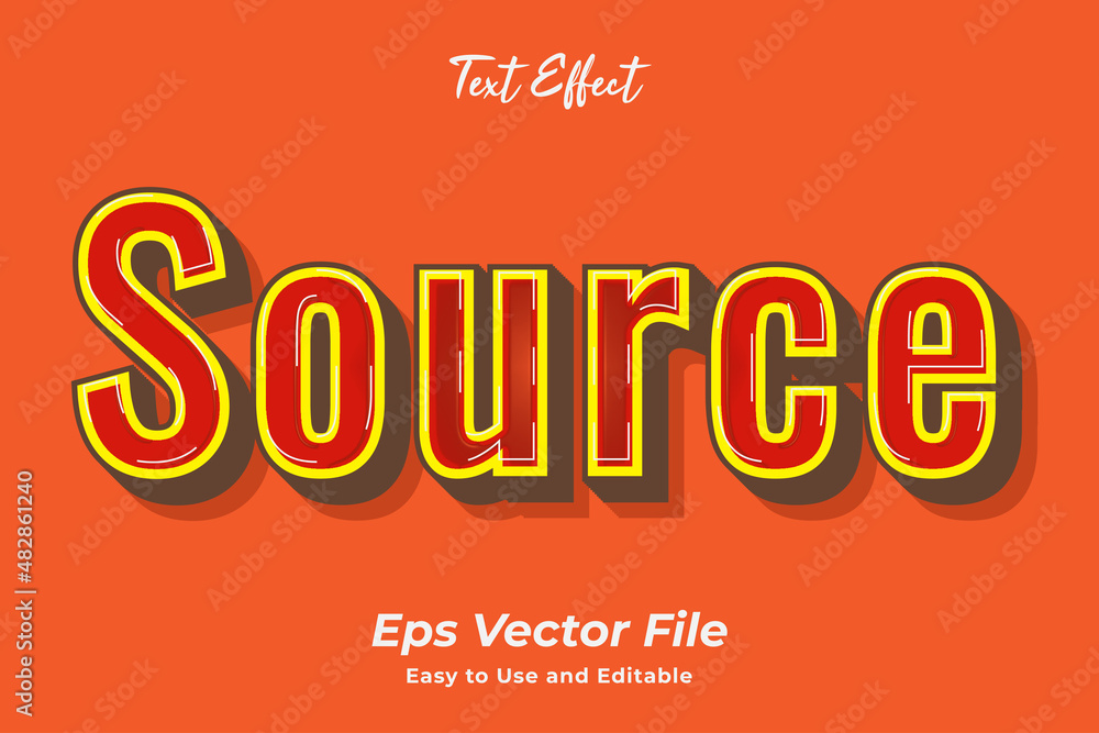 Source text effect. editable and easy to use. premium vector