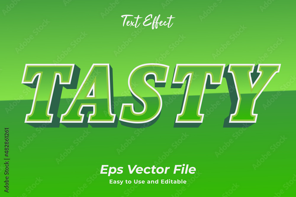 Tasty text effect. editable and easy to use. premium vector