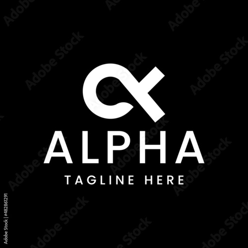 Photography unique alpha vector logo design