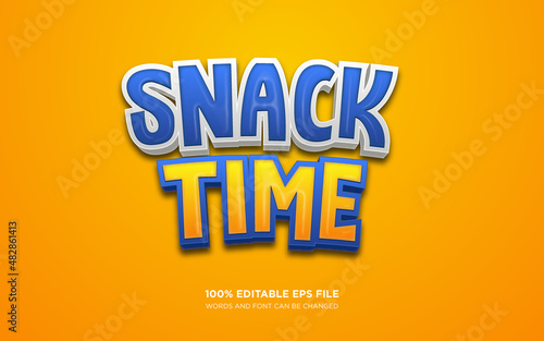 Snack Time editable text style effect 
