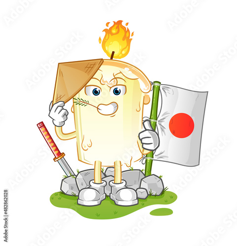 candle japanese vector. cartoon character