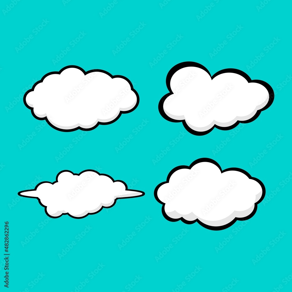 Vector collection of clouds collection of graphic clipart designs.