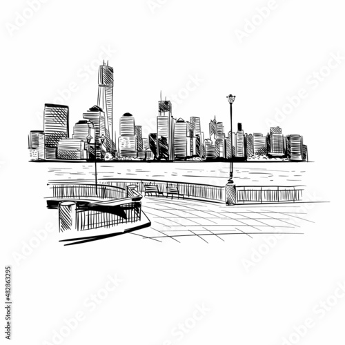 New York city Hand drawn, vector illustration