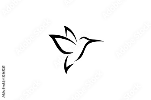 Creative Abstract Hummingbird Logo Vector Symbol Icon Sign Illustration