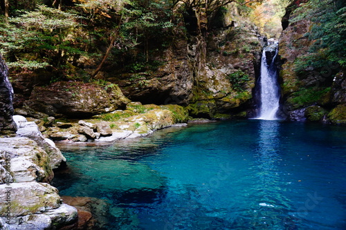 Mysterious beauty Nikobuchi deep pool, Ino Town, Agawa District, Kochi Prefecture, Japan photo