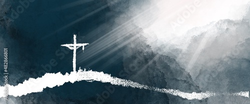 Fotografija cross illustration Religious concepts, for inserting text messages