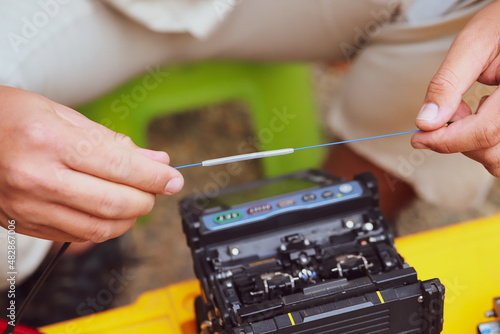 Konstfotografi Fiber optic splice procedure Technician Fiberoptic Fusion Splicing