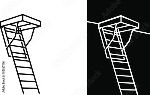 Pull Down Ladder  attic icon