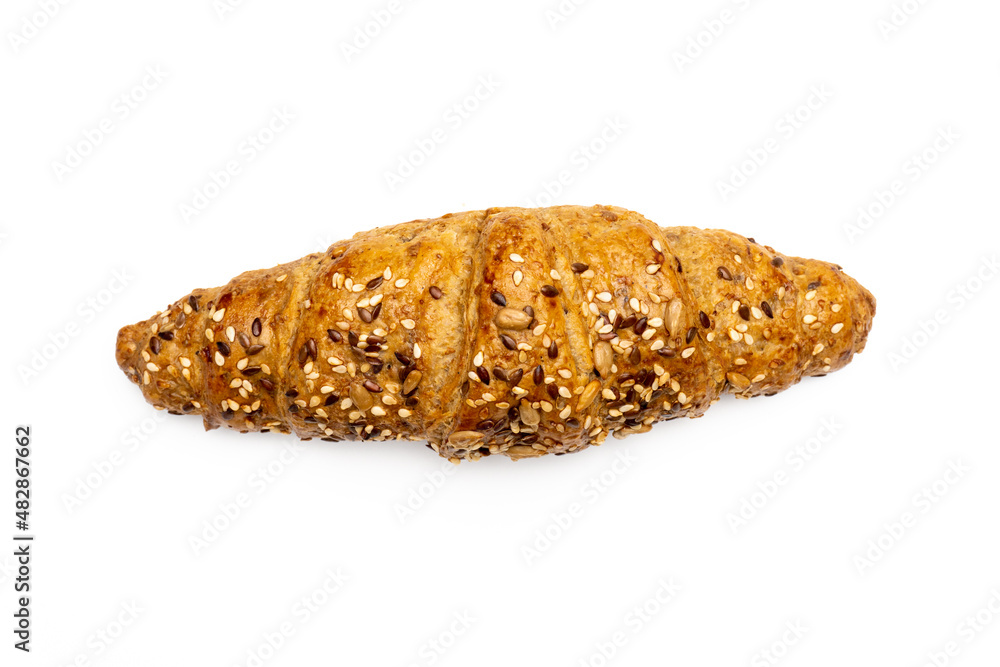 Bread Rolls with various Seeds on white Background - Isolated Bread Rolls with various Seeds on white Background - Isolated