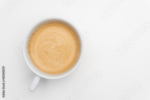 Coffe on a white table