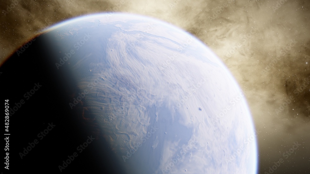 Naklejka premium Abstract planets and space background