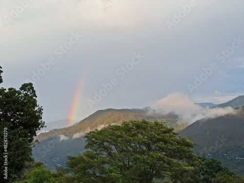 rainbow over the mountains