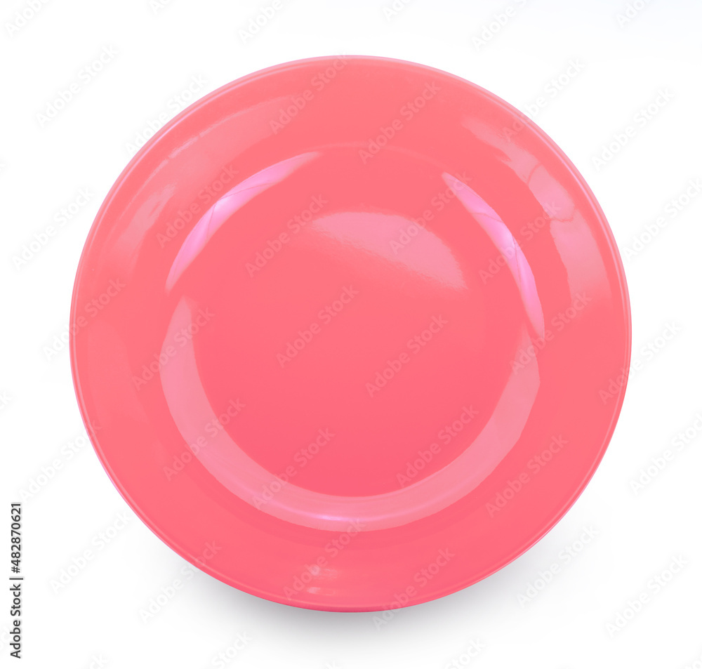 Obraz premium empty plate isolated on white background