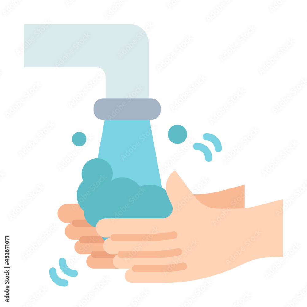 hand washing flat icon hand washing flat icon