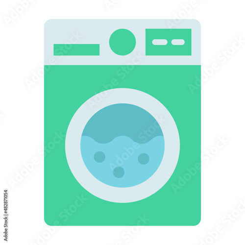 washing machine flat icon