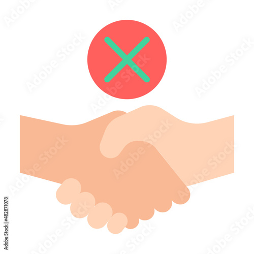 shakehand flat icon